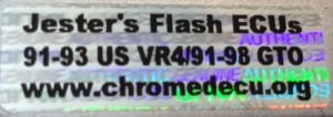 91-93 US VR4/91-98 GTO Sticker