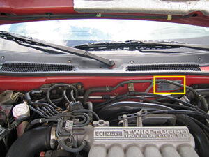 Vehicle Identification  Code Plate Firewall Location