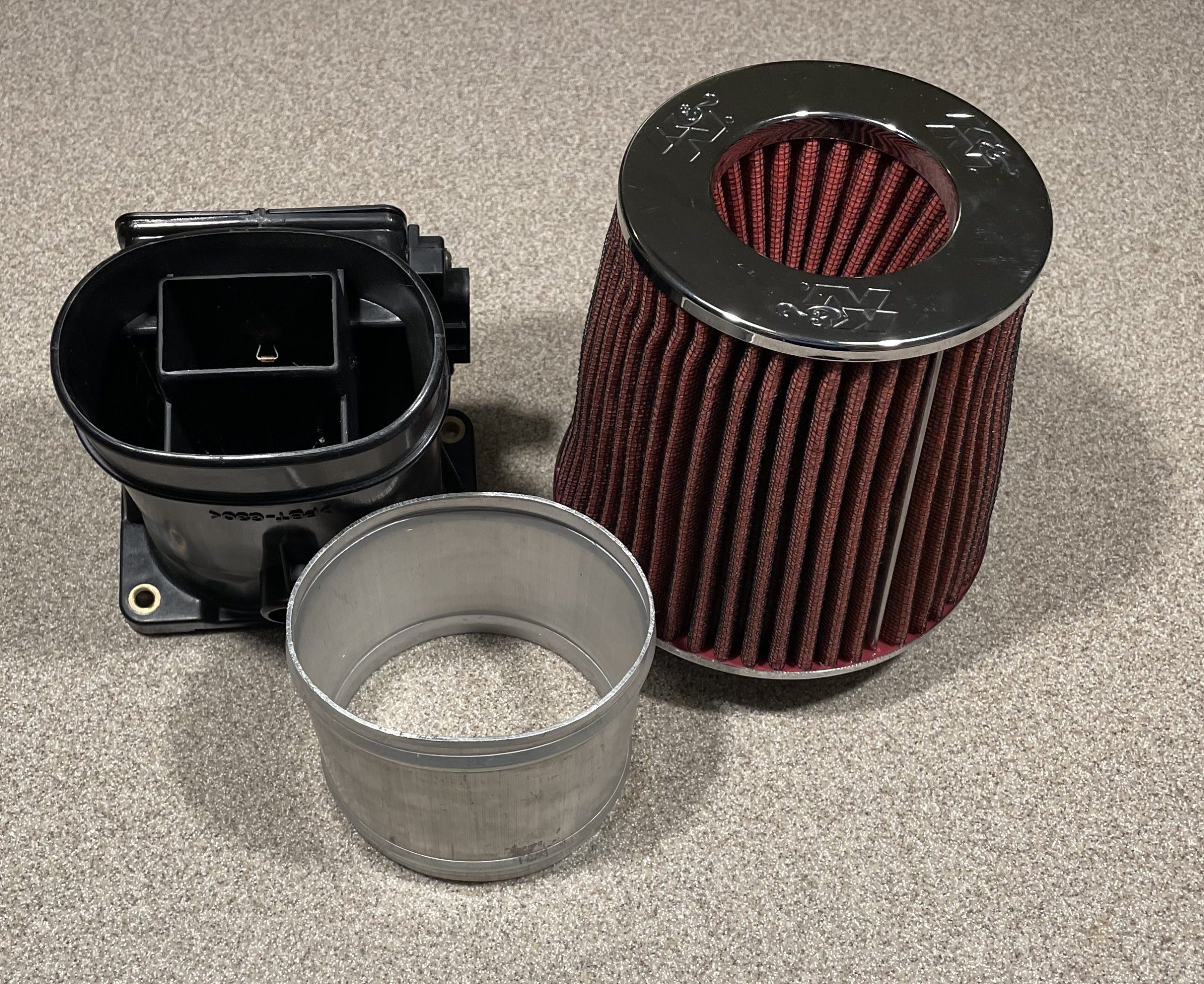 Maf Replacement Filter Adapter with K&N Filter